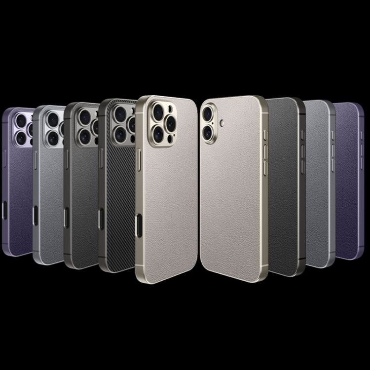 For iPhone 16 Plus GKK Metal Paint Skin Feel Leather Full Coverage Phone Case(Purple) - iPhone 16 Plus Cases by GKK | Online Shopping South Africa | PMC Jewellery | Buy Now Pay Later Mobicred