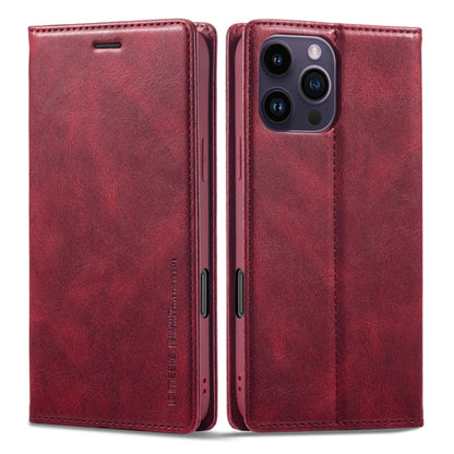 For iPhone 16 Pro Max LC.IMEEKE RFID Anti-theft Leather Phone Case(Red) - iPhone 16 Pro Max Cases by LC.IMEEKE | Online Shopping South Africa | PMC Jewellery | Buy Now Pay Later Mobicred