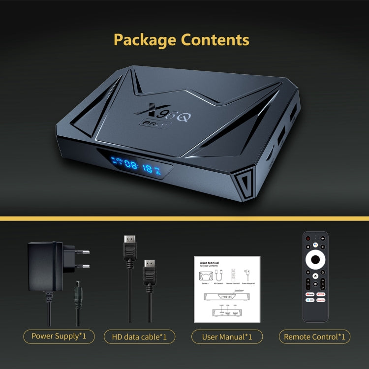 X96Q Pro+ Cortex-A55 Android 14 Octa-core CPU 4K HD Internet Set-top Box, RAM:2GB+16GB(UK Plug) - Others by PMC Jewellery | Online Shopping South Africa | PMC Jewellery | Buy Now Pay Later Mobicred