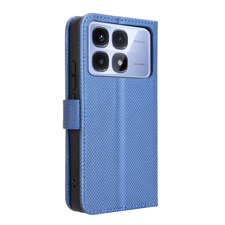 For Redmi K70 Ultra Diamond Texture Leather Phone Case(Blue) - Xiaomi Cases by PMC Jewellery | Online Shopping South Africa | PMC Jewellery | Buy Now Pay Later Mobicred