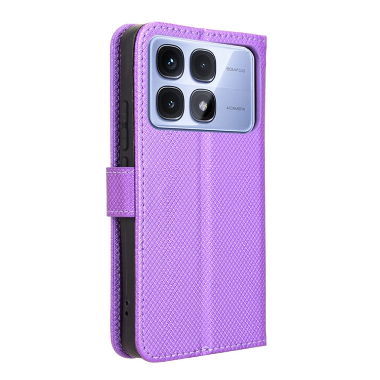 For Redmi K70 Ultra Diamond Texture Leather Phone Case(Purple) - free shipping - PMC Jewellery - Order now!