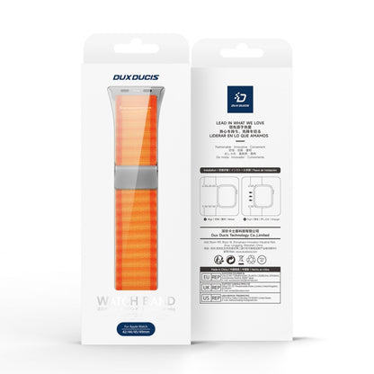 For Apple Watch Series 6 44mm DUX DUCIS YC Series Ocean Nylon Watch Band(Orange) - Watch Bands by DUX DUCIS | Online Shopping South Africa | PMC Jewellery | Buy Now Pay Later Mobicred