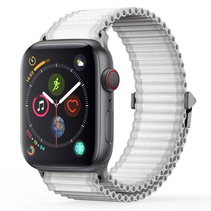 For Apple Watch Series 4 40mm DUX DUCIS YC Series Ocean Nylon Watch Band(White) - Watch Bands by DUX DUCIS | Online Shopping South Africa | PMC Jewellery | Buy Now Pay Later Mobicred