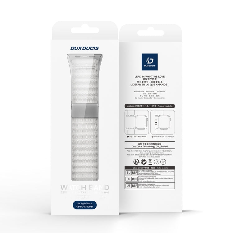 For Apple Watch Series 3 38mm DUX DUCIS YC Series Ocean Nylon Watch Band(White) - Watch Bands by DUX DUCIS | Online Shopping South Africa | PMC Jewellery | Buy Now Pay Later Mobicred