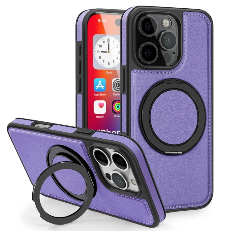 For iPhone 16 Pro Yashi 360 Degree Rotating MagSafe Holder Phone Case(Purple) - iPhone 16 Pro Cases by PMC Jewellery | Online Shopping South Africa | PMC Jewellery | Buy Now Pay Later Mobicred