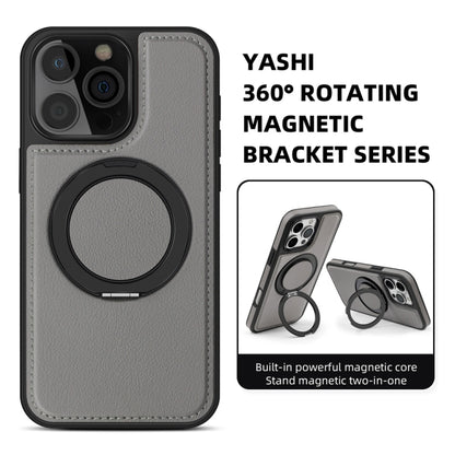 For iPhone 16 Plus Yashi 360 Degree Rotating MagSafe Holder Phone Case(Grey) - iPhone 16 Plus Cases by PMC Jewellery | Online Shopping South Africa | PMC Jewellery | Buy Now Pay Later Mobicred