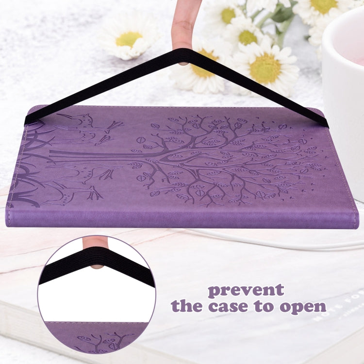 For Honor Pad 8 Tree & Deer Embossed Leather Tablet Case(Purple) - free shipping - PMC TechLife - Order now!
