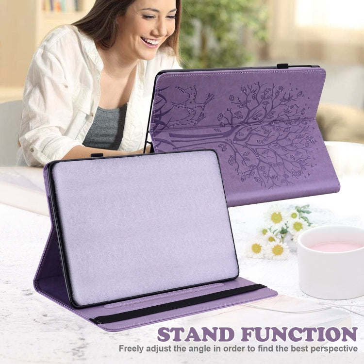 For Honor Pad 8 Tree & Deer Embossed Leather Tablet Case(Purple) - free shipping - PMC TechLife - Order now!