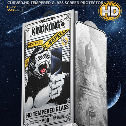 For iPhone 16 / 15 WK WTP-087 Space King Kong 9D Curved HD Tempered Glass Screen Protector - iPhone 16 Tempered Glass by WK | Online Shopping South Africa | PMC Jewellery | Buy Now Pay Later Mobicred