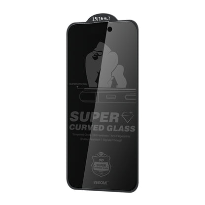 For iPhone 16 Plus / 15 Plus WK WTP-092 King Kong 6D Curved 28 Degree Privacy Tempered Glass Film - iPhone 16 Plus Cases by WK | Online Shopping South Africa | PMC Jewellery | Buy Now Pay Later Mobicred