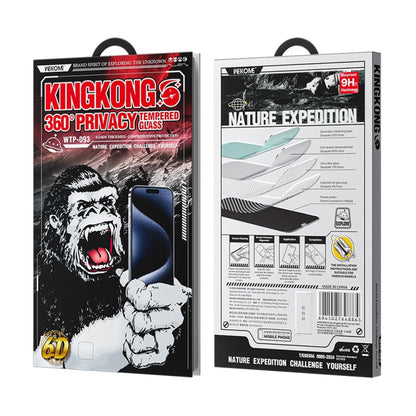 For iPhone 16 Plus / 15 Plus WK WTP-093 King Kong 6D Curved 360 Degree Privacy Tempered Glass Film - iPhone 16 Plus Cases by WK | Online Shopping South Africa | PMC Jewellery | Buy Now Pay Later Mobicred