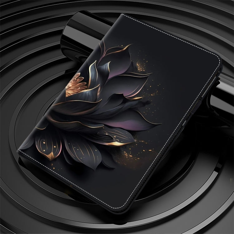 For Honor Pad X9 Crystal Texture Painted Leather Tablet Case(Purple Lotus) - Honor by PMC TechLife | Online Shopping South Africa | PMC TechLife | Buy Now Pay Later Mobicred