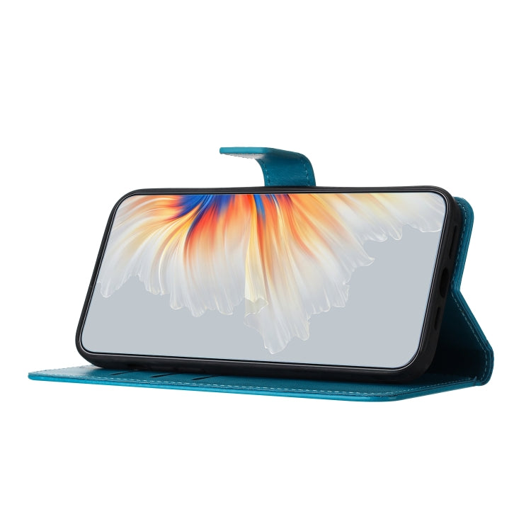 For Motorola Moto G Play 2024 Flower Embossed Leather Phone Case(Blue) - Motorola Cases by PMC Jewellery | Online Shopping South Africa | PMC Jewellery | Buy Now Pay Later Mobicred