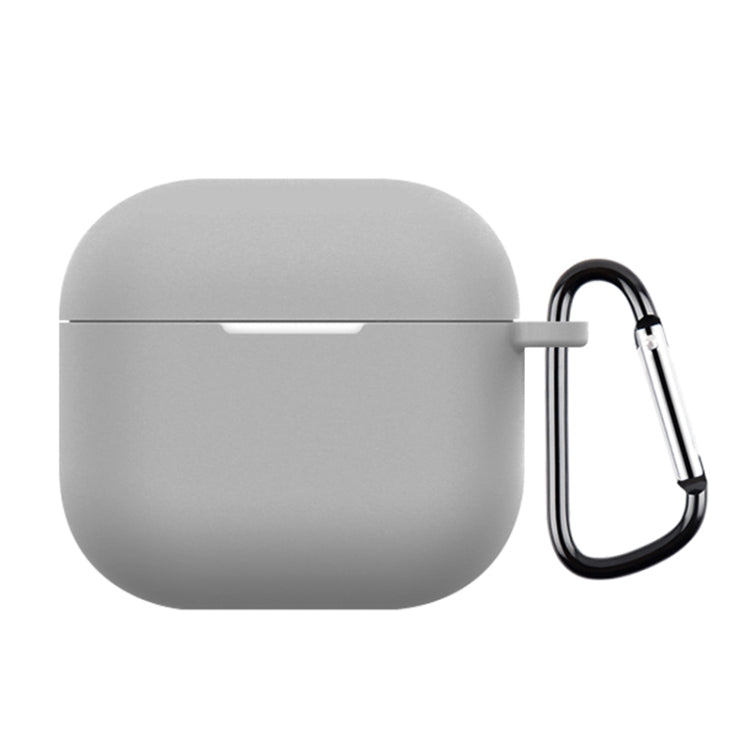 For AirPods 4 Silicone Earphone Protective Case with Hook(Grey) - For AirPods 4 by PMC Jewellery | Online Shopping South Africa | PMC Jewellery | Buy Now Pay Later Mobicred