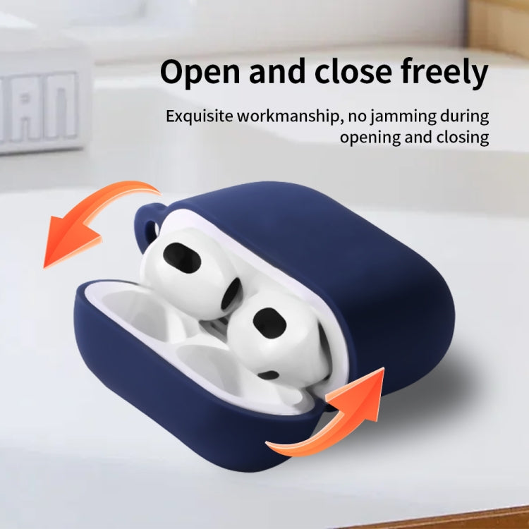 For AirPods 4 Silicone Earphone Protective Case with Hook(Lavender) - For AirPods 4 by PMC Jewellery | Online Shopping South Africa | PMC Jewellery | Buy Now Pay Later Mobicred