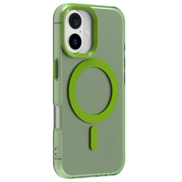 For iPhone 16 Plus Candy Magsafe PC Hybrid TPU Phone Case(Green) - iPhone 16 Plus Cases by PMC Jewellery | Online Shopping South Africa | PMC Jewellery | Buy Now Pay Later Mobicred