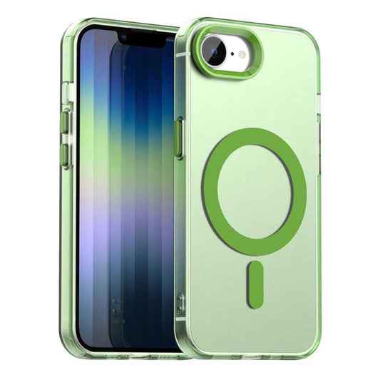 For iPhone 16e Candy Magsafe PC Hybrid TPU Phone Case(Green) - iPhone 16e Cases by PMC Jewellery | Online Shopping South Africa | PMC Jewellery | Buy Now Pay Later Mobicred