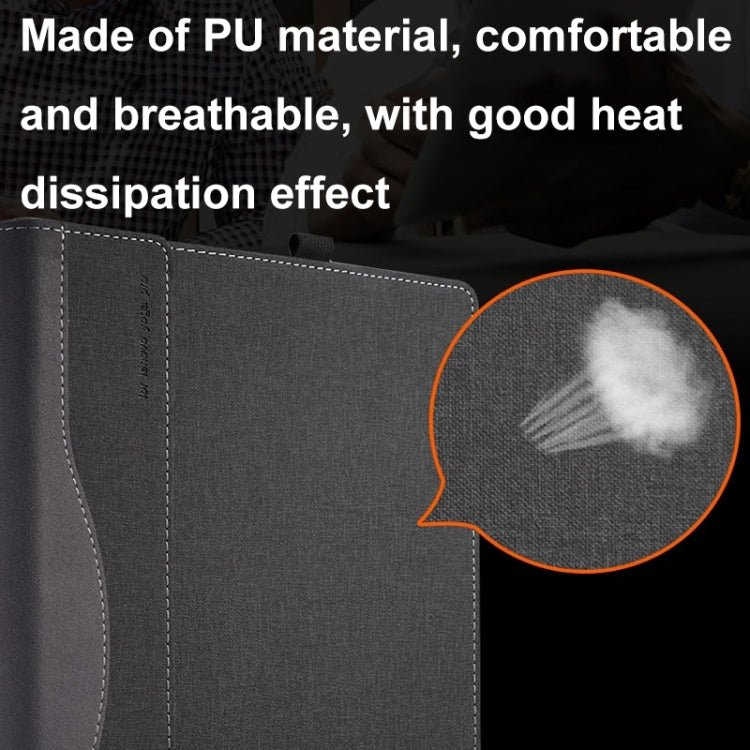 For Dell Latitude 7650 16 inch Leather Laptop Shockproof Protective Case(Dark Blue) - Screen & Keyboard Cover by PMC Jewellery | Online Shopping South Africa | PMC Jewellery | Buy Now Pay Later Mobicred