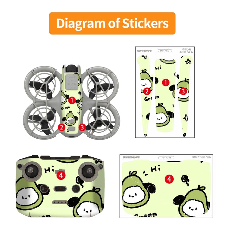 For DJI Neo Drone Body Remote Control Protective Sticker(Dark Camo) - free shipping - PMC TechLife - Order now!