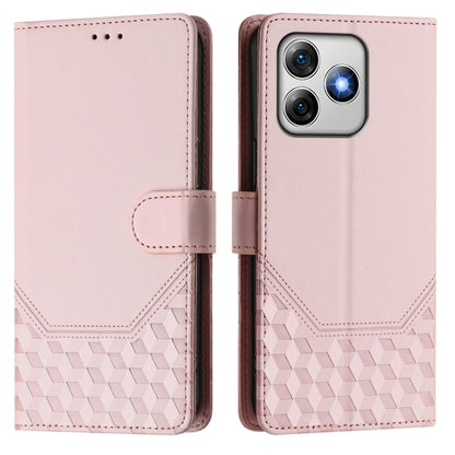 For Ulefone Note 18 Ultra Honeycomb Embossing RFID Leather Phone Case(Pink) - Ulefone Cases by PMC Jewellery | Online Shopping South Africa | PMC Jewellery | Buy Now Pay Later Mobicred