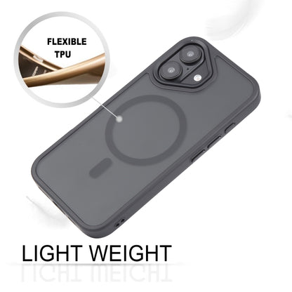 For iPhone 16 GEBEI Skin Feel MagSafe Magnetic Phone Case(Black) - iPhone 16 Cases by GEBEI | Online Shopping South Africa | PMC Jewellery | Buy Now Pay Later Mobicred