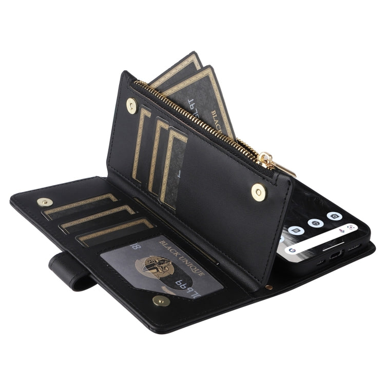 For Google Pixel 7 Pro Crossbody Zipper Wallet Rhombus Leather Phone Case(Black) - Google Cases by PMC TechLife | Online Shopping South Africa | PMC TechLife | Buy Now Pay Later Mobicred