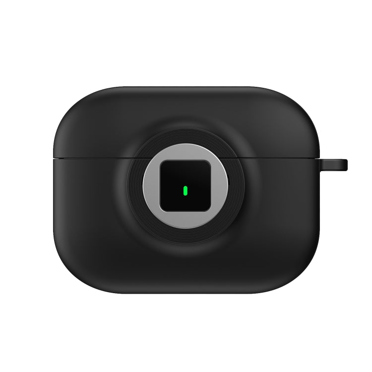 For AirPods Pro Camera Series PC + TPU Headset Shockproof Carbon Fibre Case(Black) - For AirPods Pro by PMC Jewellery | Online Shopping South Africa | PMC Jewellery | Buy Now Pay Later Mobicred