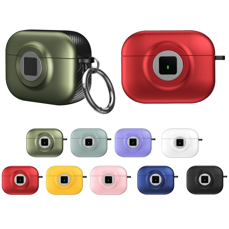 For AirPods 3 Camera Series PC + TPU Headset Shockproof Carbon Fibre Case(Green) - For AirPods 3 by PMC Jewellery | Online Shopping South Africa | PMC Jewellery | Buy Now Pay Later Mobicred