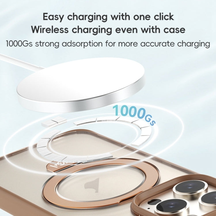 For iPhone 16 ZGA Magsafe Holder PC Hybrid TPU Phone Case(Black) - free shipping - PMC Jewellery - Order now!