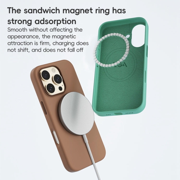 For iPhone 16 Pro ZGA Colorful Liquid Silicone Magsafe Phone Case(Gold) - free shipping - PMC Jewellery - Order now!