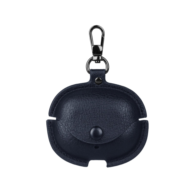 For Realme Buds Air 5 Pro Leather Earphone Protective Case with Hook(Blue) - free shipping - PMC Jewellery - Order now!