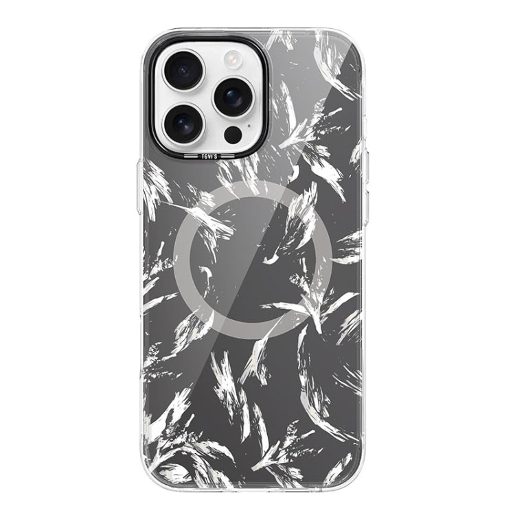 For iPhone 16 Pro Max TGVIS Grace Series MagSafe Magnetic Phone Case(Mirror Flower) - iPhone 16 Pro Max Cases by TGVIS | Online Shopping South Africa | PMC Jewellery | Buy Now Pay Later Mobicred