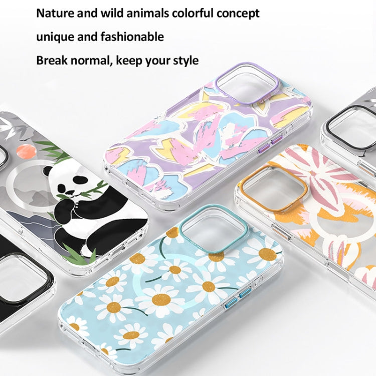 For iPhone 16 Pro Max TGVIS Grace Series MagSafe Magnetic Phone Case(Mirror Flower) - iPhone 16 Pro Max Cases by TGVIS | Online Shopping South Africa | PMC Jewellery | Buy Now Pay Later Mobicred