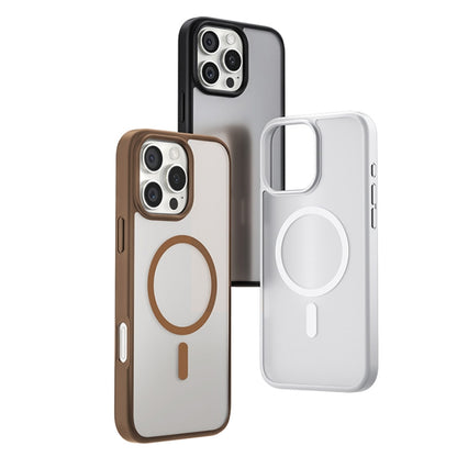 For iPhone 16 TGVIS GRACE Series MagSafe Frosted Translucent Phone Case(White) - iPhone 16 Cases by TGVIS | Online Shopping South Africa | PMC Jewellery | Buy Now Pay Later Mobicred