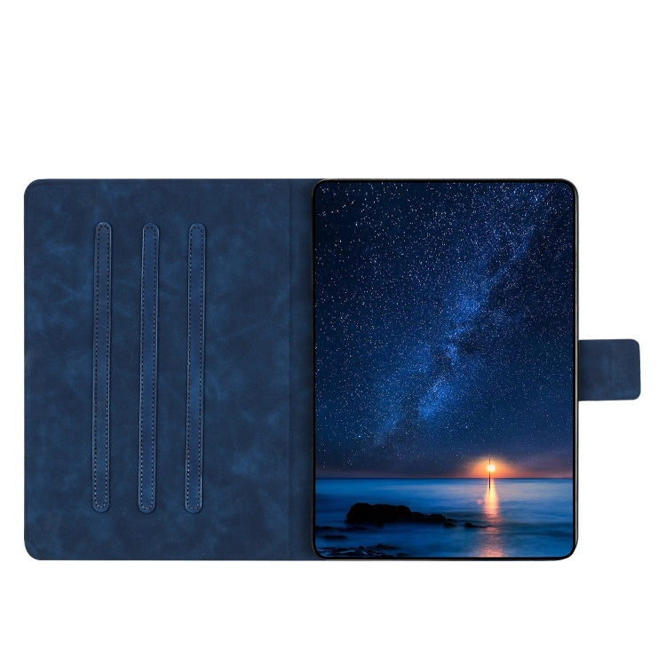For Lenovo Tab M11 / Xiaoxin Pad 2024 Embossed Couple Cat Smart Tablet Leather Case(Blue) - Lenovo by PMC Jewellery | Online Shopping South Africa | PMC Jewellery | Buy Now Pay Later Mobicred