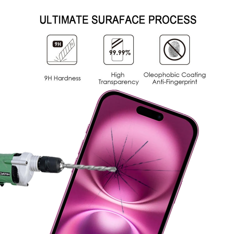 For iPhone 16 Plus 25pcs Full Glue Screen Tempered Glass Film - iPhone 16 Plus Tempered Glass by PMC Jewellery | Online Shopping South Africa | PMC Jewellery | Buy Now Pay Later Mobicred