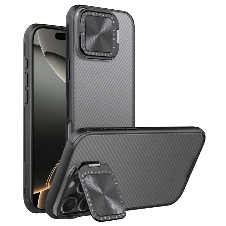 For iPhone 16 Pro Max NILLKIN CamShield Prop Translucent PC Phone Case(Black) - iPhone 16 Pro Max Cases by NILLKIN | Online Shopping South Africa | PMC Jewellery | Buy Now Pay Later Mobicred