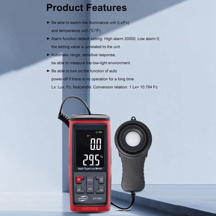 BENERECH GT1050 Professional Digital Light Lux Meter - free shipping - PMC Jewellery - Order now!
