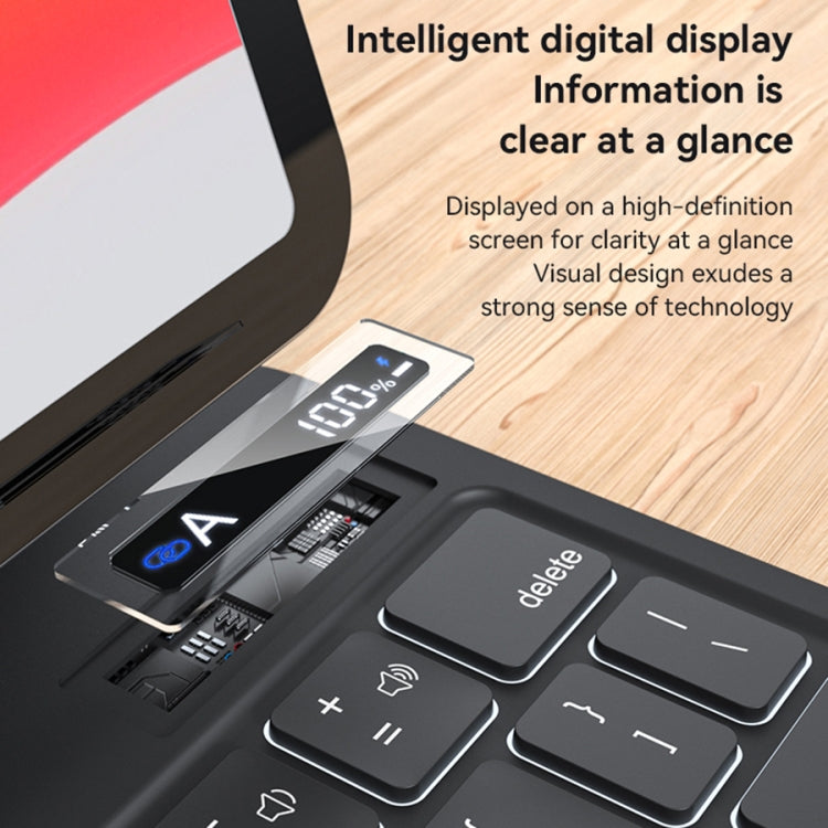 For iPad Pro 12.9 2020 / 2018 Yesido Dual-sided Clip Digital Display Magnetic Keyboard Leather Case(Black) - For iPad Pro by Yesido | Online Shopping South Africa | PMC Jewellery | Buy Now Pay Later Mobicred