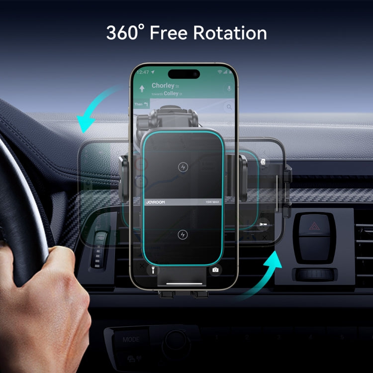 JOYROOM JR-ZS246S Car Instrument Platform Wireless Charger Phone Holder(Black) - Wireless Charger Holders by JOYROOM | Online Shopping South Africa | PMC Jewellery | Buy Now Pay Later Mobicred