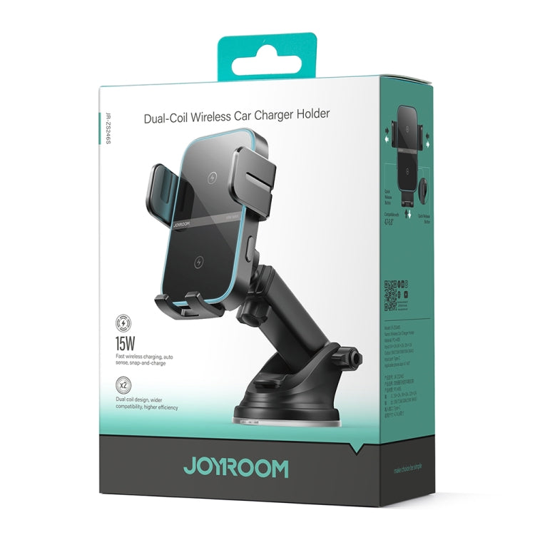 JOYROOM JR-ZS246S Car Instrument Platform Wireless Charger Phone Holder(Black) - Wireless Charger Holders by JOYROOM | Online Shopping South Africa | PMC Jewellery | Buy Now Pay Later Mobicred