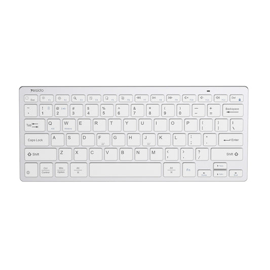 Yesido KB11 Portable 78 Keys 2.4G Bluetooth Dual-mode Wireless Computer Keyboard(White) - Wireless Keyboard by Yesido | Online Shopping South Africa | PMC Jewellery | Buy Now Pay Later Mobicred