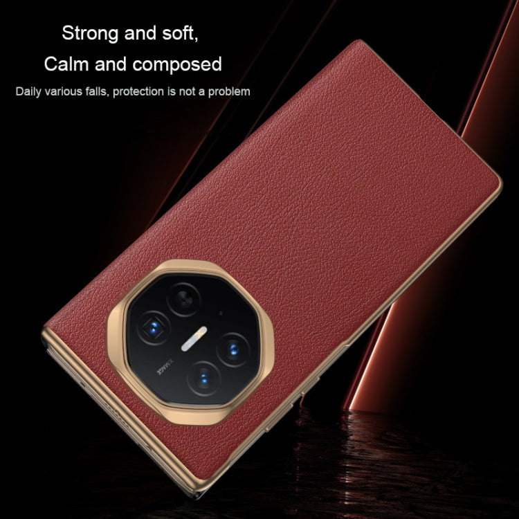 For Huawei Mate XT Ultimate Smart Side View Window Plain Leather Phone Case(Black) - Huawei Cases by PMC TechLife | Online Shopping South Africa | PMC TechLife | Buy Now Pay Later Mobicred