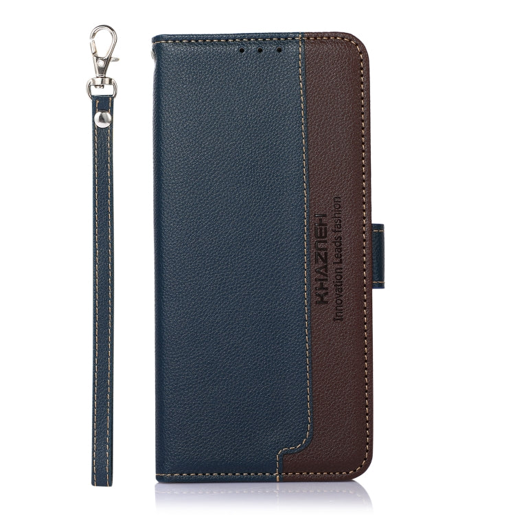 For Samsung Galaxy S25 Ultra KHAZNEH Litchi Texture Leather RFID Phone Case(Blue) - free shipping - PMC Jewellery - Order now!