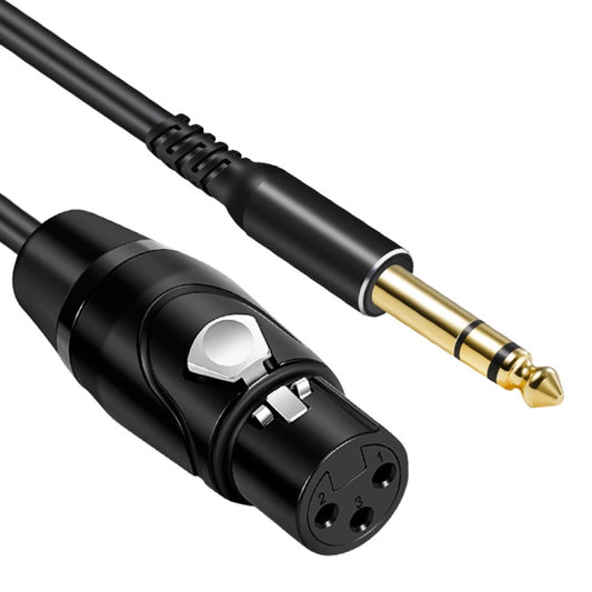 6.35mm to XRL Canon Female Dual Channel Microphone Audio Cable, Length:5m(Black) - Microphone Audio Cable & Connector by PMC Jewellery | Online Shopping South Africa | PMC Jewellery | Buy Now Pay Later Mobicred