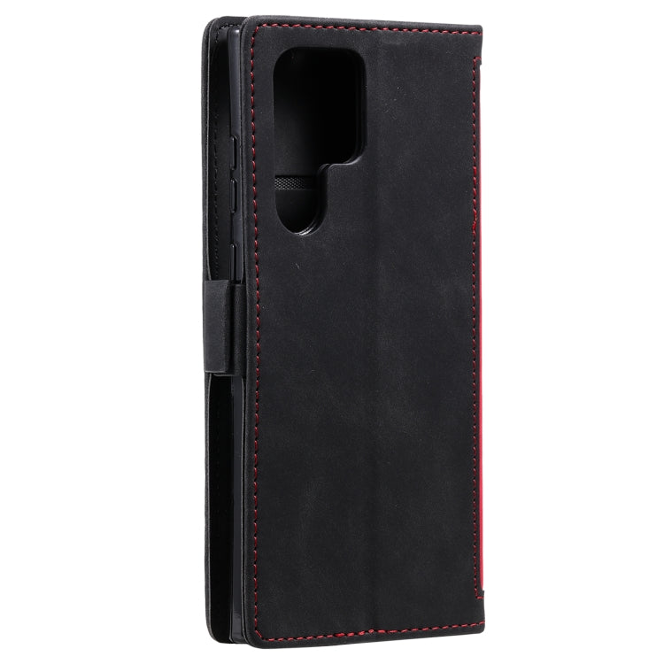 For Samsung Galaxy S25 Ultra 5G Retro Splicing Horizontal Flip Leather Phone Case(Red) - Galaxy S25 Ultra 5G Cases by PMC TechLife | Online Shopping South Africa | PMC TechLife | Buy Now Pay Later Mobicred