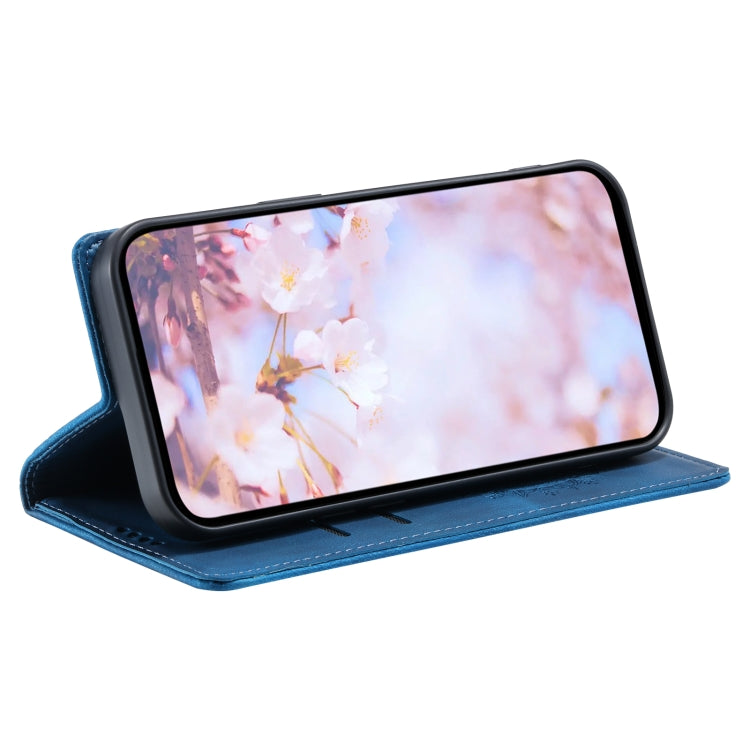 For Samsung Galaxy S25+ 5G Totem Embossed Magnetic Leather Phone Case(Blue) - Galaxy S25+ 5G Cases by PMC Jewellery | Online Shopping South Africa | PMC Jewellery | Buy Now Pay Later Mobicred