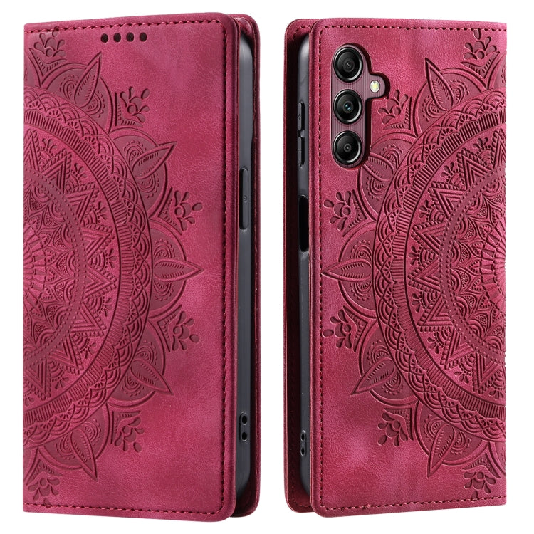 For Samsung Galaxy S25+ 5G Totem Embossed Magnetic Leather Phone Case(Red) - Galaxy S25+ 5G Cases by PMC Jewellery | Online Shopping South Africa | PMC Jewellery | Buy Now Pay Later Mobicred