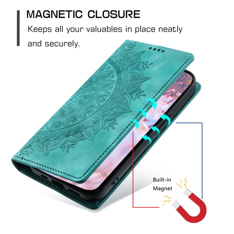 For Samsung Galaxy S25+ 5G Totem Embossed Magnetic Leather Phone Case(Green) - Galaxy S25+ 5G Cases by PMC Jewellery | Online Shopping South Africa | PMC Jewellery | Buy Now Pay Later Mobicred