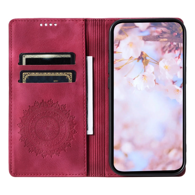 For Samsung Galaxy S25 Ultra 5G Totem Embossed Magnetic Leather Phone Case(Red) - Galaxy S25 Ultra 5G Cases by PMC Jewellery | Online Shopping South Africa | PMC Jewellery | Buy Now Pay Later Mobicred